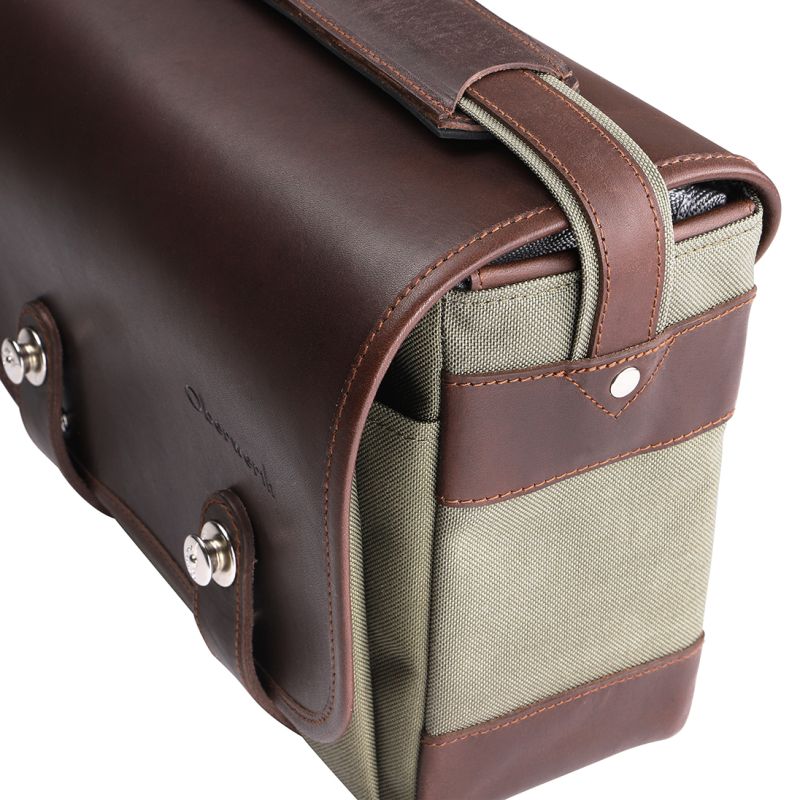 Oberwerth Freiburg Small Camera Bag (Olive/Dark Brown)