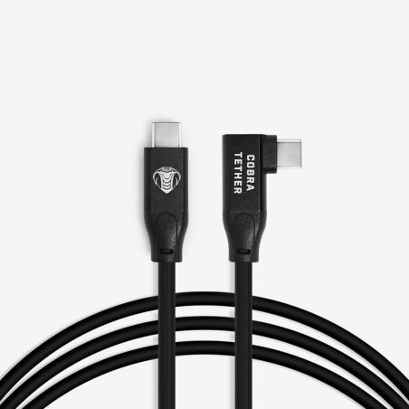 COBRA TETHER USB-C / USB-C 90° - 5m - Noir