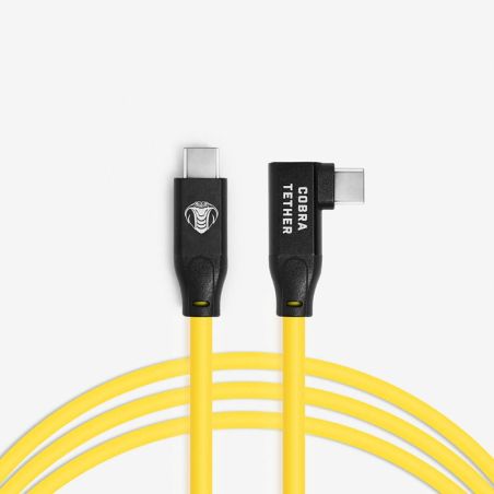 COBRA TETHER USB-C / USB-C 90° - 10m - Jaune