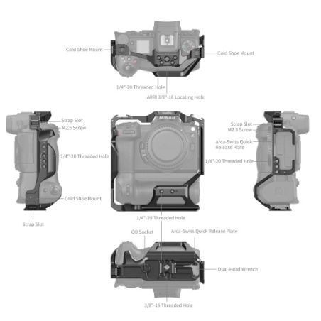 SMALLRIG 4524 CAGE NIKON Z 6III AVEC MB-N14 G