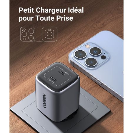 UGREEN Nexode Chargeur 45W USB C 2 Ports 